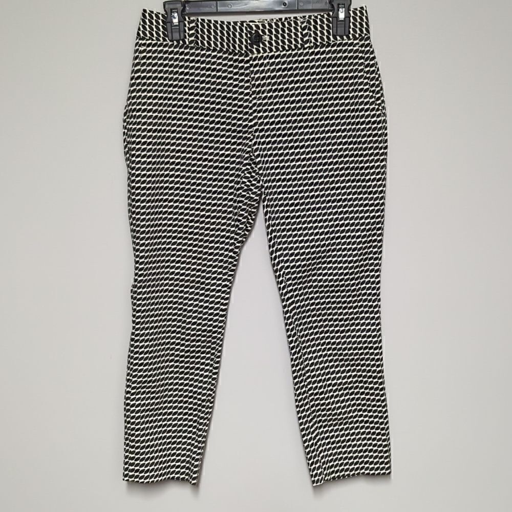 Banana Republic Black and White Hampton Skinny Dress Pants